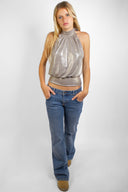 Lurex halter top