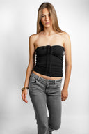 Ruched Tie-Front Top