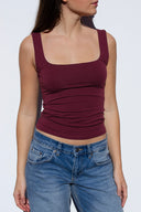 Square neck top