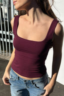 Square neck top