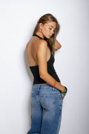 High-neck tank top