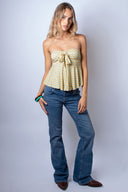Bandeau top with a bow