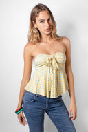 Bandeau top with a bow