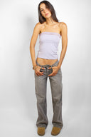 Bandeau top with lace