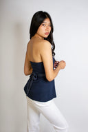 Bandeau top with back bow