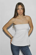 Bandeau top with back bow