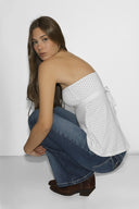 Bandeau top with back bow