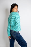 Striped long-sleeve T-shirt