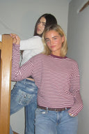 Striped long-sleeve T-shirt