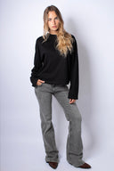 Long-sleeved crew-neck T-shirt