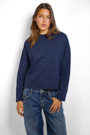 Long-sleeved striped T-shirt