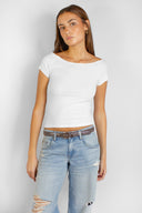 Boat neck T-shirt