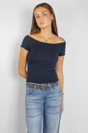 Boat neck T-shirt
