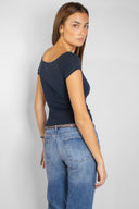 Boat neck T-shirt