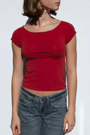 Boat neck T-shirt