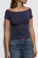 Boat neck T-shirt