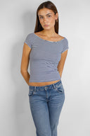 Boat neck T-shirt