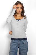 Henley long sleeve t-shirt