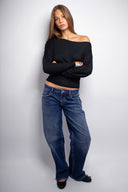 Boat-neck T-shirt