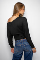 Boat-neck T-shirt