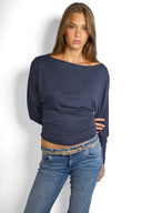 Boat-neck T-shirt