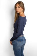 Boat-neck T-shirt