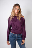 Boat-neck T-shirt