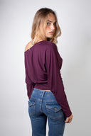 Boat-neck T-shirt