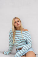 T-shirt with a boat neck