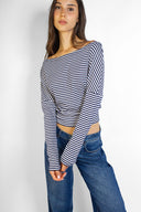 T-shirt with a boat neck