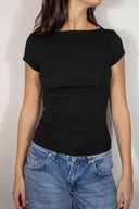 T-shirt with soft back neckline