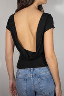T-shirt with soft back neckline