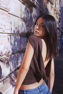 T-shirt with soft back neckline