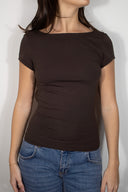 T-shirt with soft back neckline
