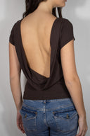 T-shirt with soft back neckline