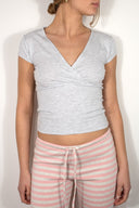 Cross-neck T-shirt