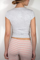 Cross-neck T-shirt