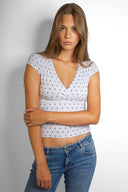 Cross-neck T-shirt