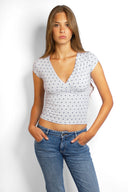 Cross-neck T-shirt