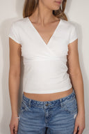 Cross-neck T-shirt