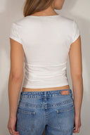 Cross-neck T-shirt