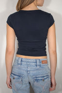 Cross-neck T-shirt