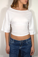 T-shirt with back lacing