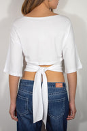T-shirt with back lacing