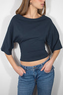 T-shirt with back lacing