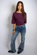 T-shirt with back lacing