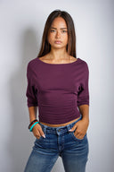 T-shirt with back lacing
