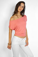 Boat neck crop T-shirt