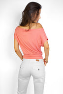 Boat neck crop T-shirt