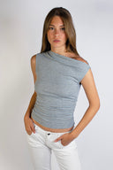 Asymmetrical neckline top